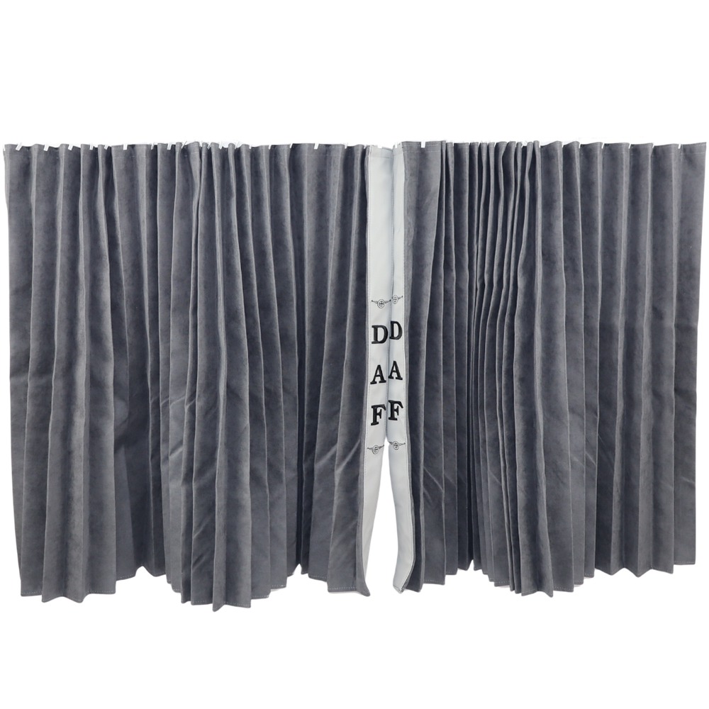 Штори Рогожка "Bow Folds" DAF нічні сірі 2х сторонні