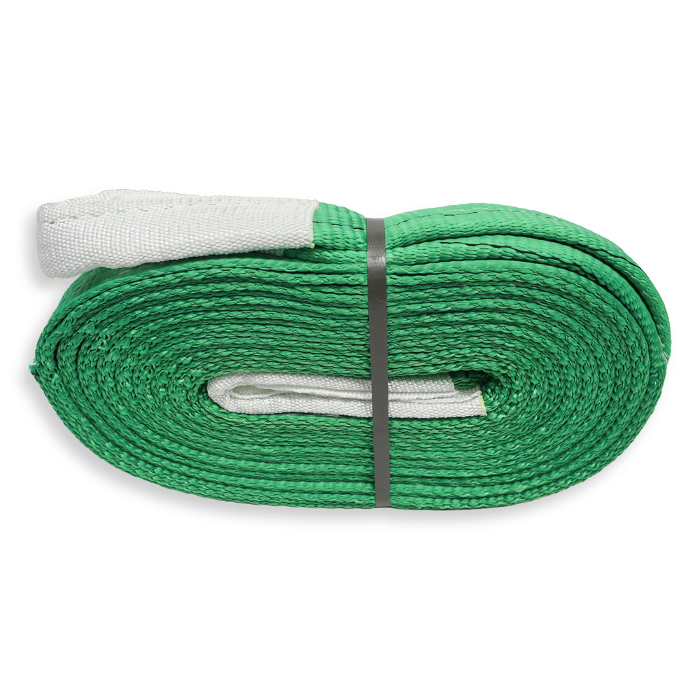 Трос буксирувальний 6м 100% поліестер 14т зелений (стрічка 60 мм) Трос буксирувальний 6м 100% поліестер 14т зелений (стрічка 60 мм)