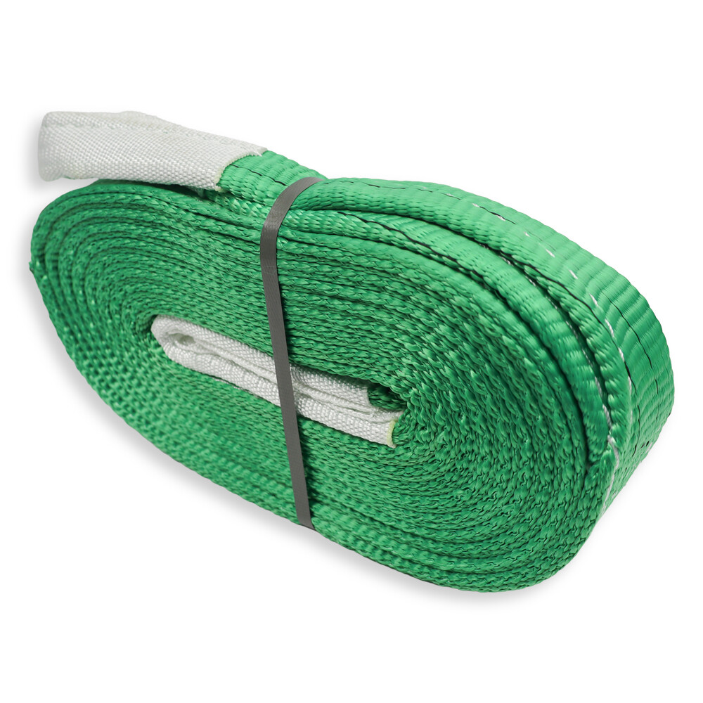 Трос буксирувальний 6м 100% поліестер 14т зелений (стрічка 60 мм) Трос буксирувальний 6м 100% поліестер 14т зелений (стрічка 60 мм)