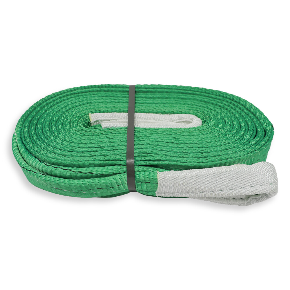 Трос буксирувальний 6м 100% поліестер 14т зелений (стрічка 60 мм) Трос буксирувальний 6м 100% поліестер 14т зелений (стрічка 60 мм)