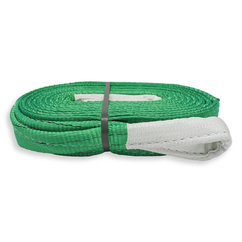 Трос буксирувальний 6м 100% поліестер 14т зелений (стрічка 60 мм) Трос буксирувальний 6м 100% поліестер 14т зелений (стрічка 60 мм)
