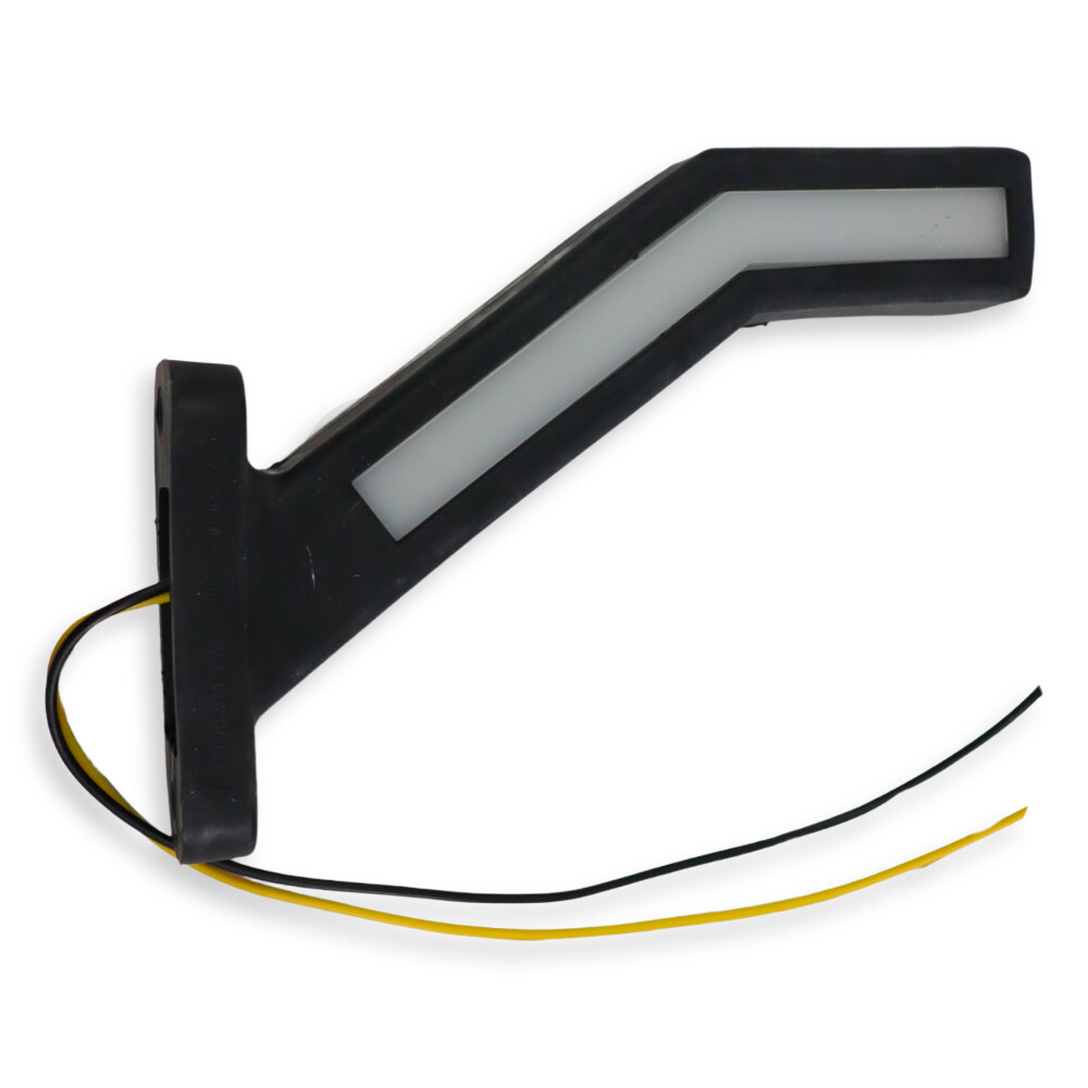 Ліхтар габаритний ріг LED 12-24 V 19см габарит + біг. указ. повор. \ WAS \Лів.