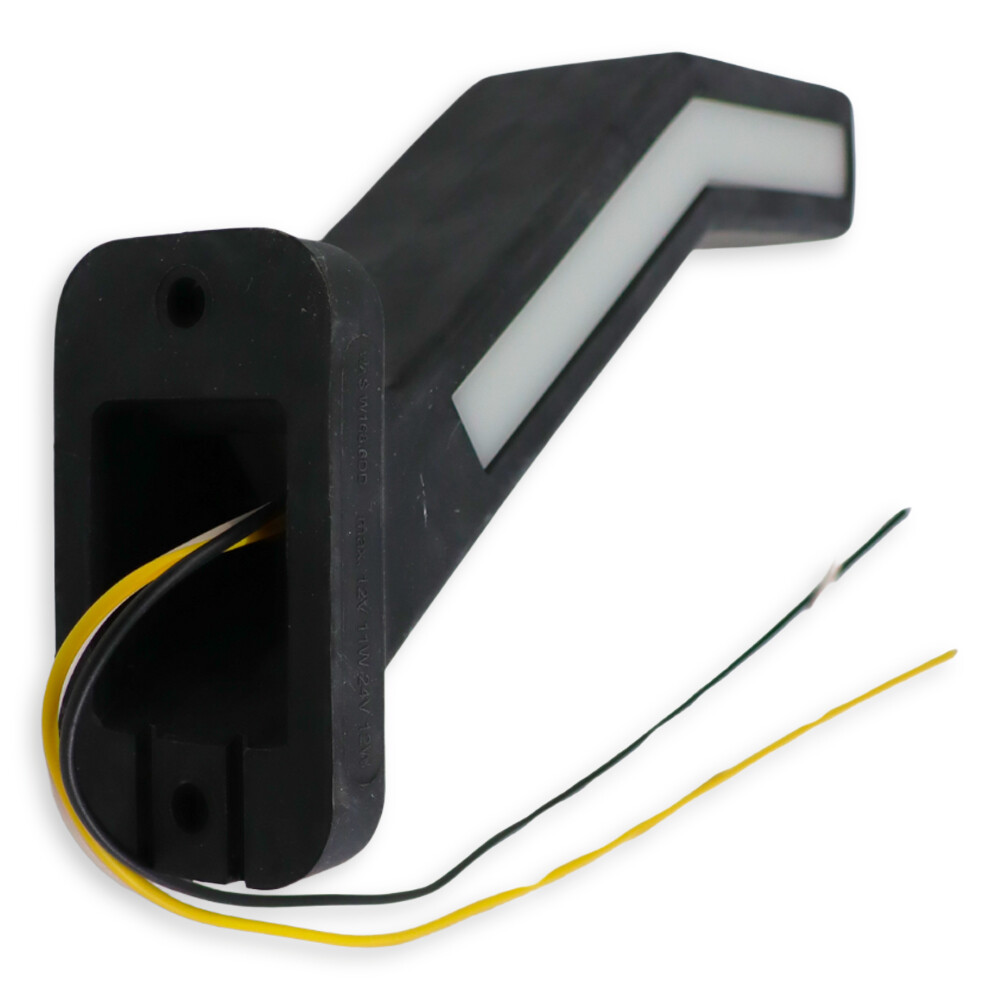 Ліхтар габаритний ріг LED 12-24 V 19см габарит + біг. указ. повор. \ WAS \Лів.