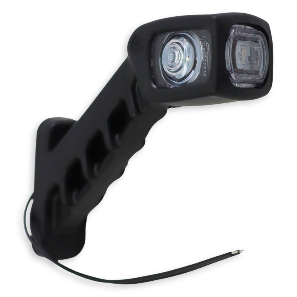 Фонарь габаритный рог LED 12-24 V  трехцветный 20см  \WAS\ лев.