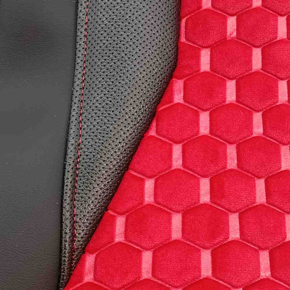 Чохол на сидіння Enterprise Mercedes Axor Space /Actros 1844   шкіра чорн-велюр сота червон.