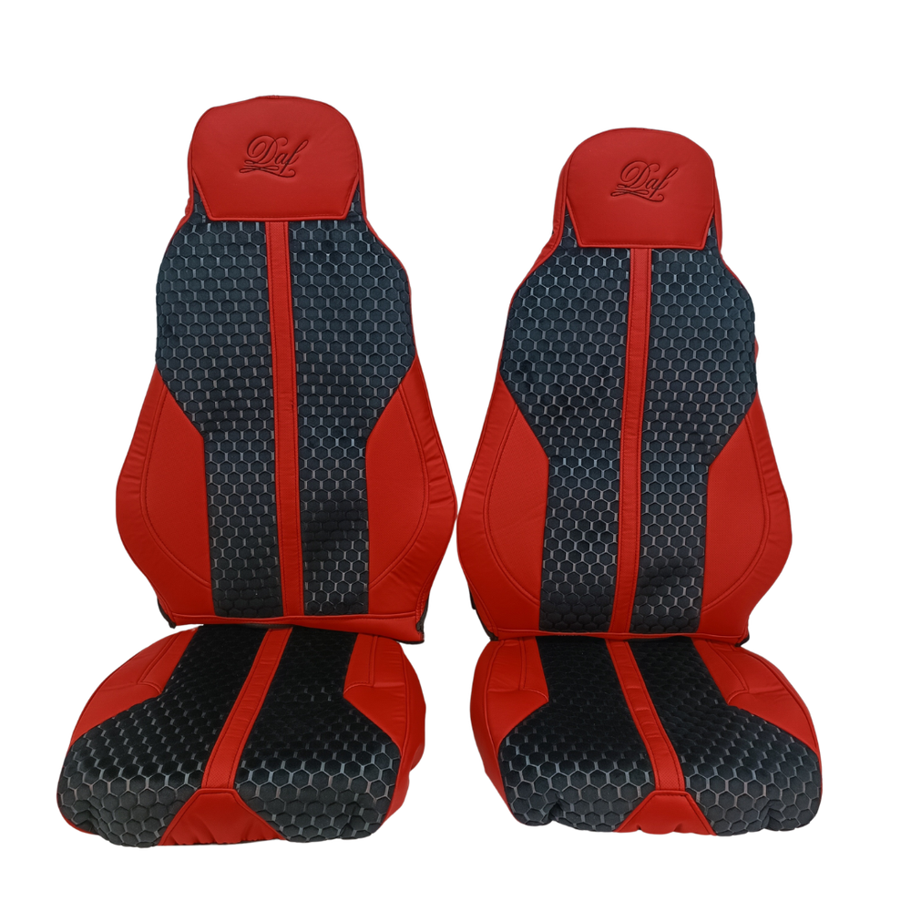 Чехол на сиденья Enterprise DAF XF95 105 CF85 75 65 LF (2002-2012) черно-красный