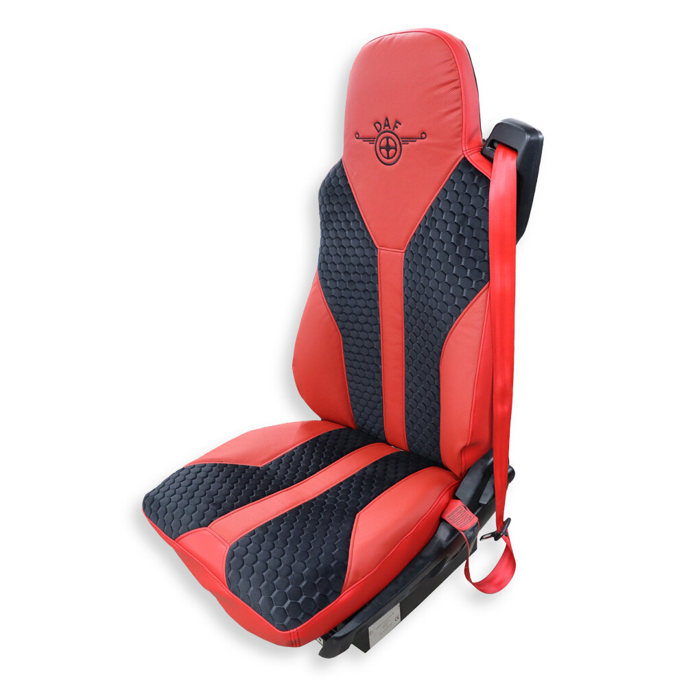 Чехол на сиденья Enterprise DAF XF95 105 CF85 75 65 LF (2002-2012) черно-красный