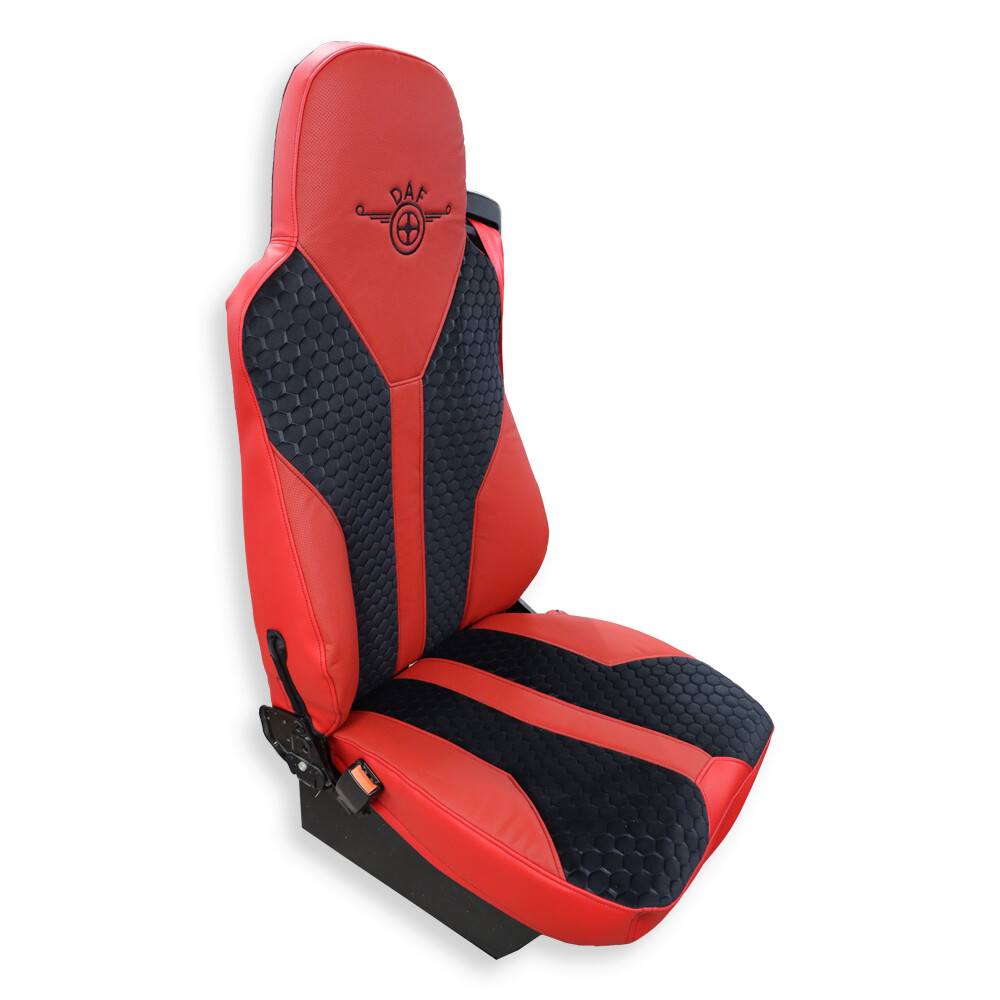 Чехол на сиденья Enterprise DAF XF95 105 CF85 75 65 LF (2002-2012) черно-красный