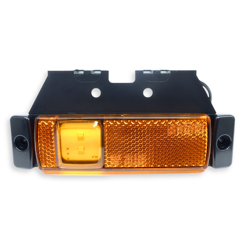 Фонарь габаритный  диодный желтый 12-24 V  \с креп. + отражатель \ WAS