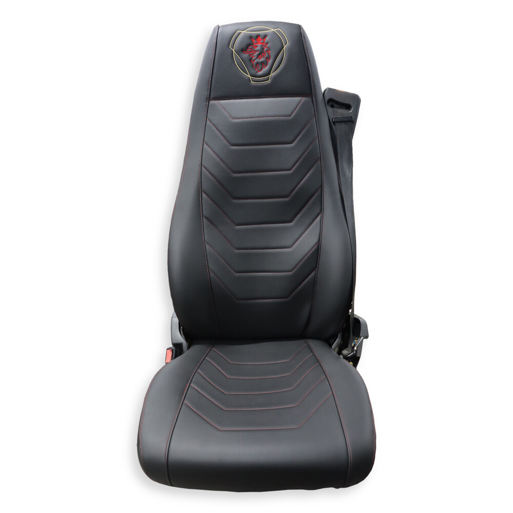 Чохол на сидіння Perfo-ECO SCANIA R,G,P (2004-2017) водій пілот - пас. складне, чорний