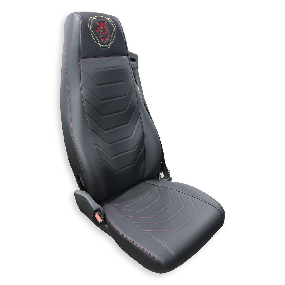 Чохол на сидіння Perfo-ECO SCANIA R,G,P (2004-2017) водій пілот - пас. складне, чорний