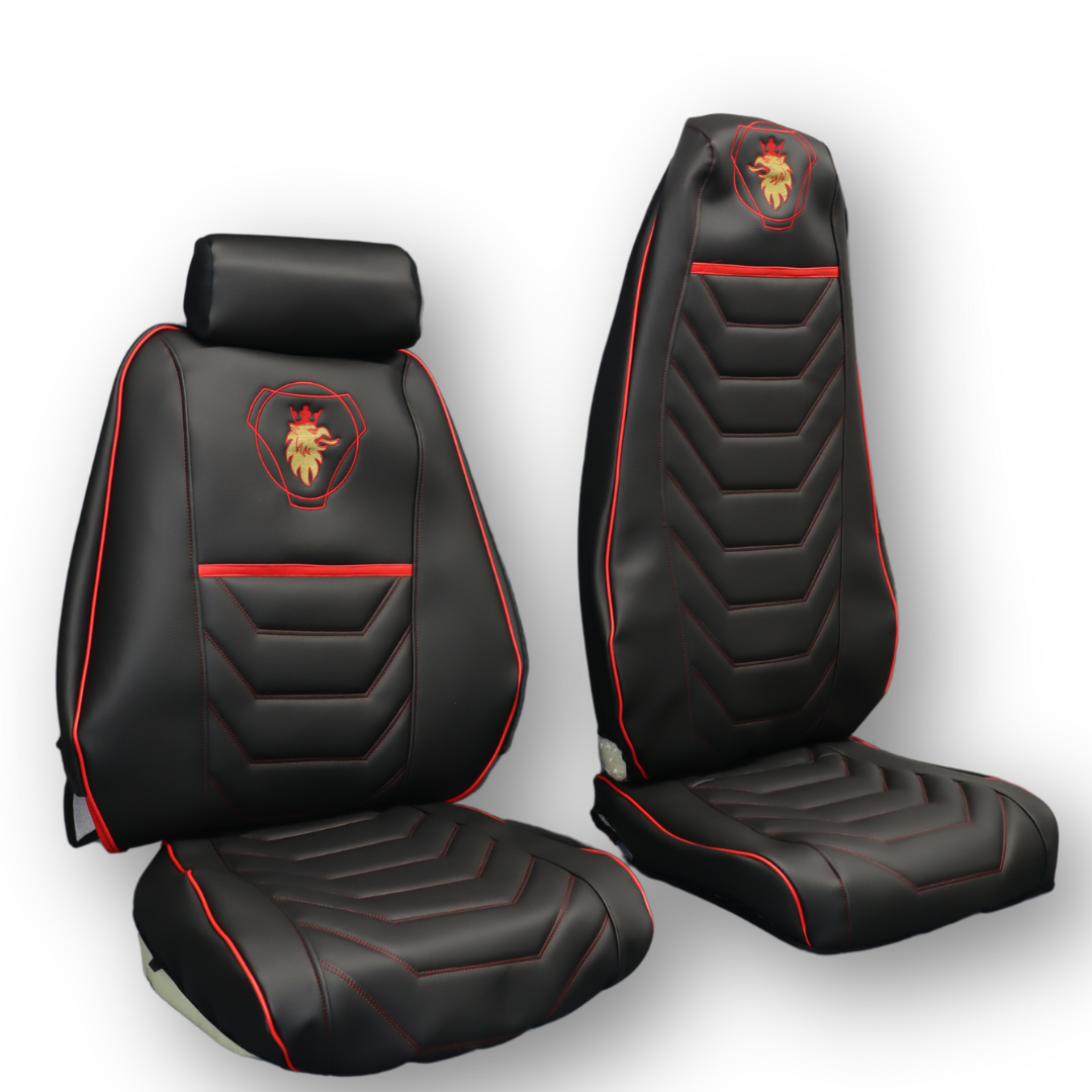 Чохол на сидіння Perfo-ECO SCANIA R,G,P (2004-2017) водій пілот - пас. складне, чорний