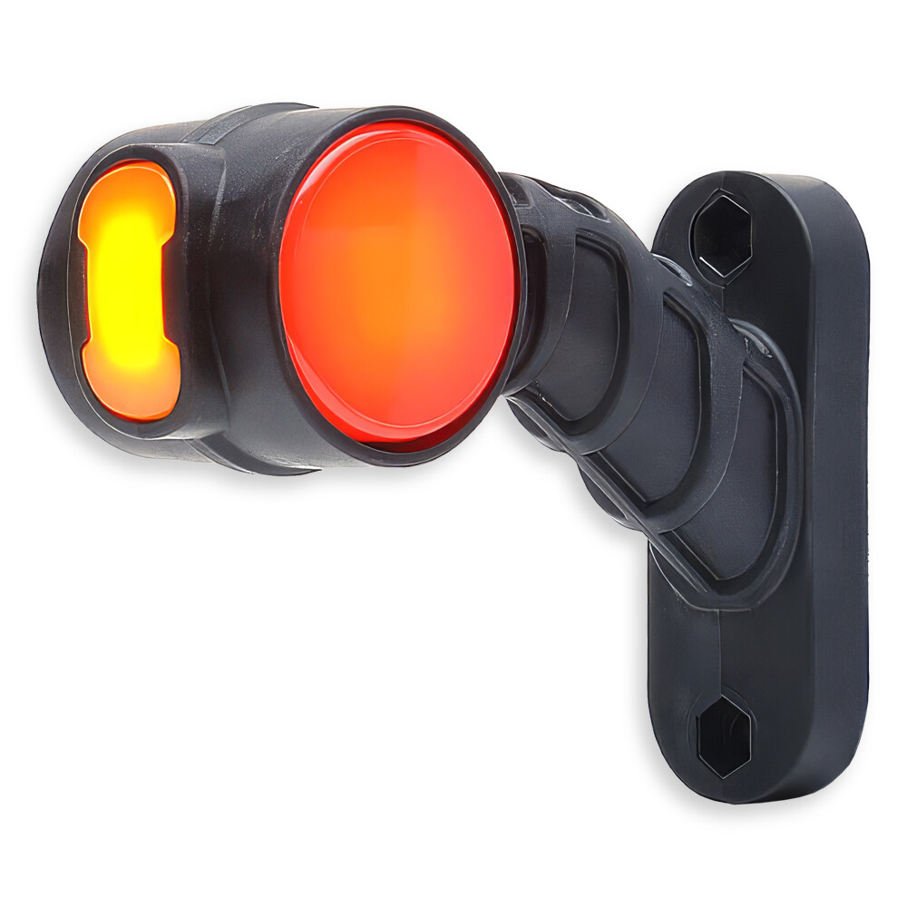 Ліхтар габаритний ріг LED 12-24 V триколірний 13.5см \WAS\ лівий