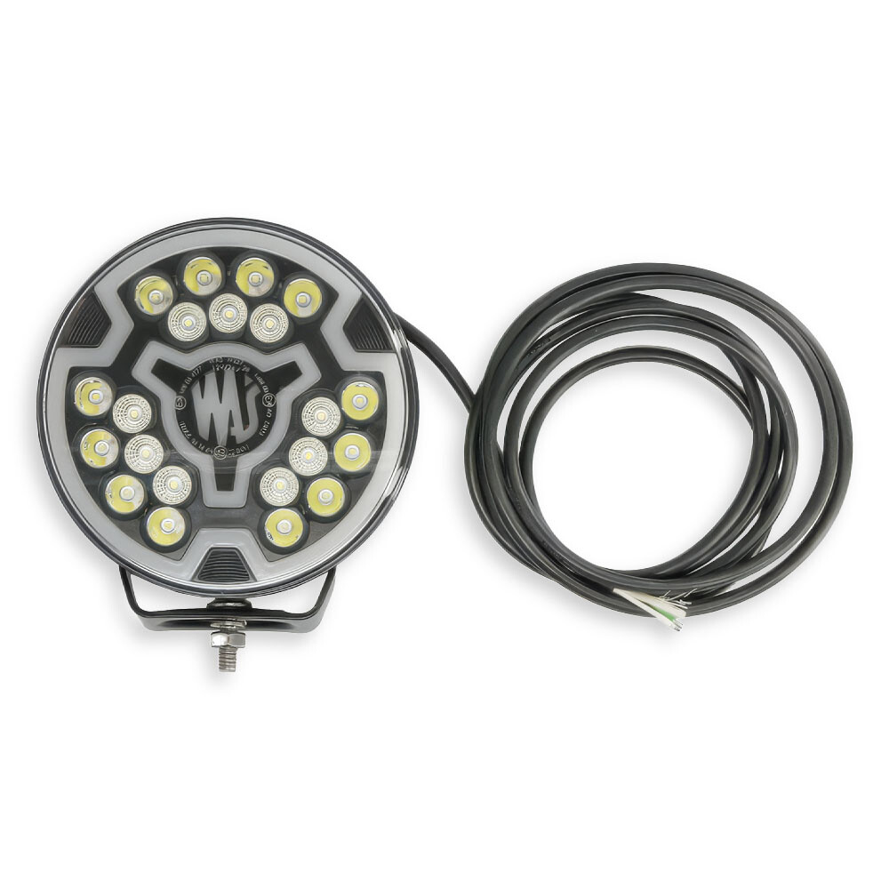 Фонари многофункциональный передний габарит\дальний свет 21 LED 180 мм  WAS