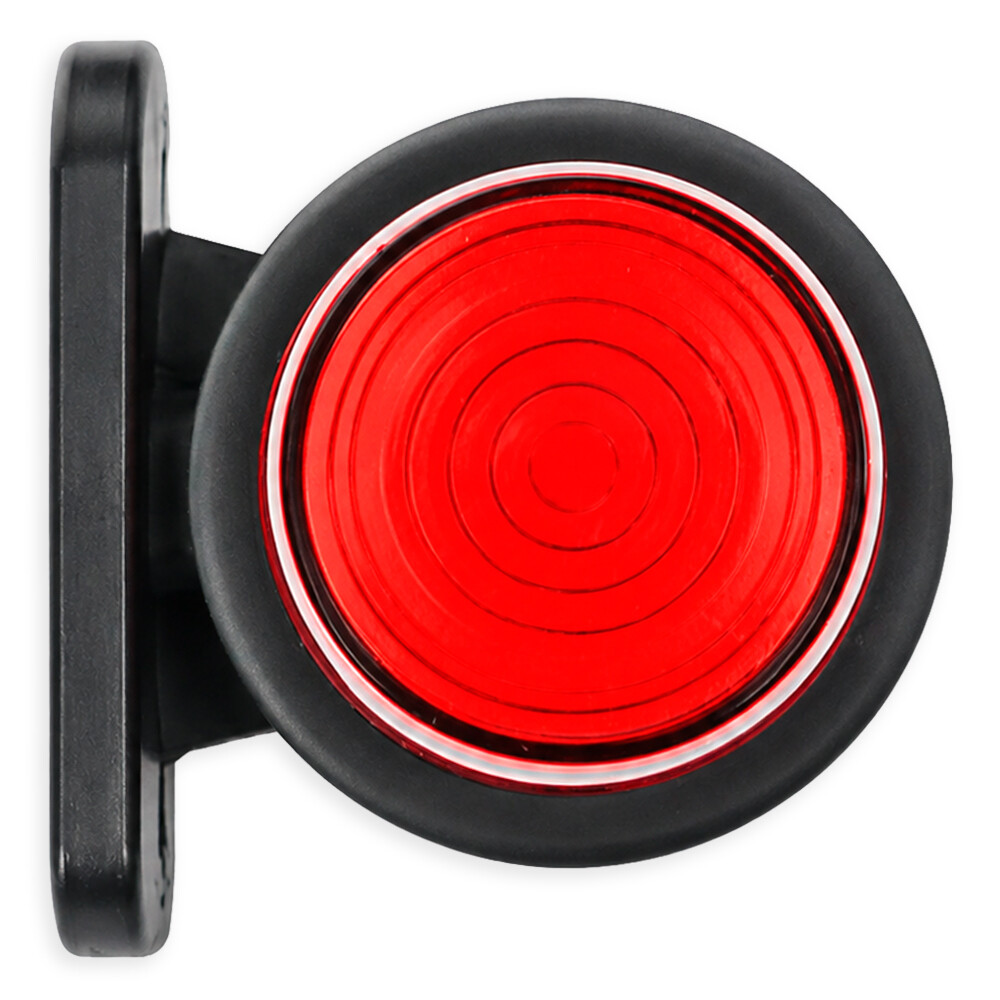 Ліхтар габаритний ріг (7см) червоно-білий NEON 12-24V \F.PLAS\