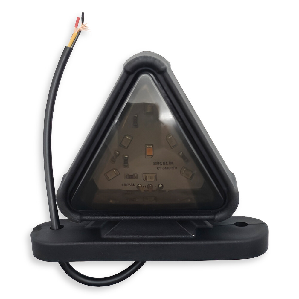 Габаритний ліхтар трикутний; червоно-жовтий; SMOKE; 12-24V