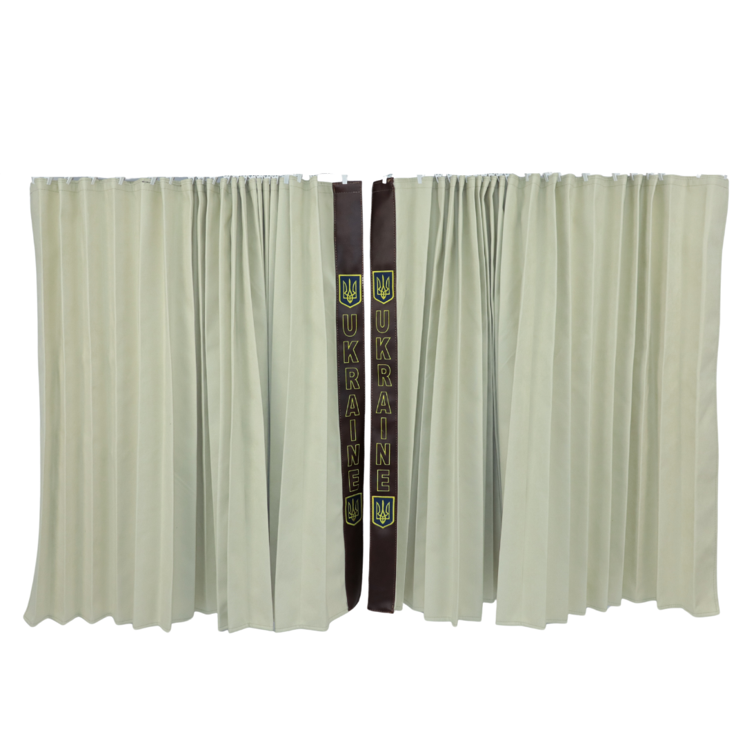 Шторы Рогожка "Bow Folds" UKRAINE ночные бежевые 2х сторонние