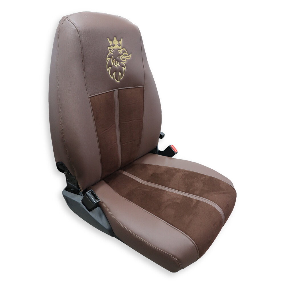 Чохол на сидіння Enterprise SCANIA R,G,P (2004-2017) водит. пилот – пасс. складная, коричневая алькантара-коричневая кожа Чохол на сидіння Enterprise SCANIA R,G,P (2004-2017) водит. пилот – пасс. складная, коричневая алькантара-коричневая кожа