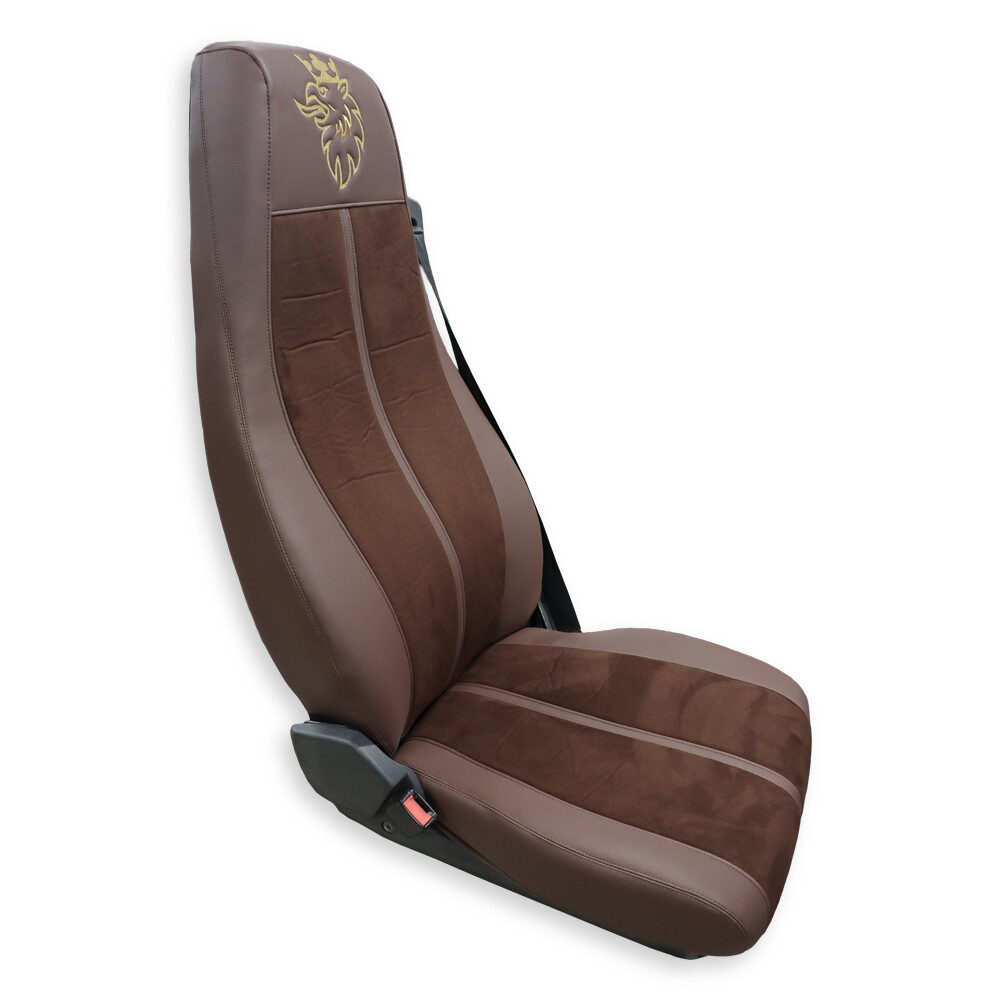 Чохол на сидіння Enterprise SCANIA R,G,P (2004-2017) водит. пилот – пасс. складная, коричневая алькантара-коричневая кожа Чохол на сидіння Enterprise SCANIA R,G,P (2004-2017) водит. пилот – пасс. складная, коричневая алькантара-коричневая кожа