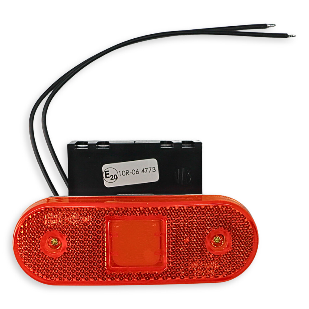 Фонарь габаритный диодный желтый 12-24 V, с креплением + отражатель (WAS)