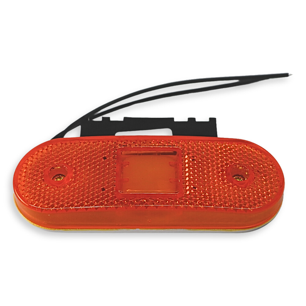 Фонарь габаритный диодный желтый 12-24 V, с креплением + отражатель (WAS)