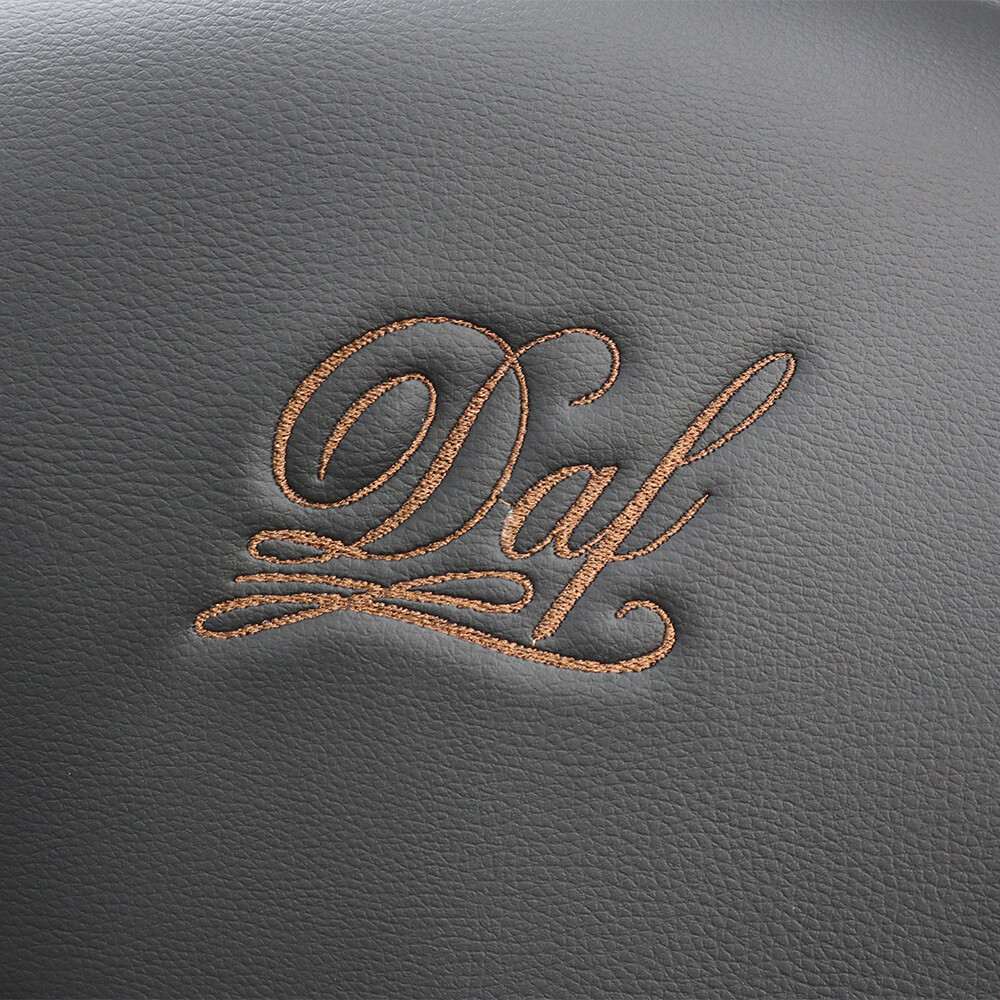 Чехол на сиденья Enterprise DAF XF105 106 XG CF85 LF (2013-2024), кожа черная-алькантара коричневая