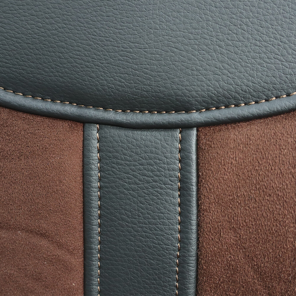 Чехол на сиденья Enterprise DAF XF105 106 XG CF85 LF (2013-2024), кожа черная-алькантара коричневая