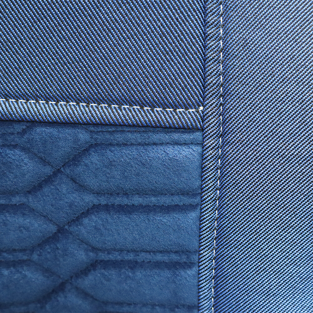 Чехол на сиденья KADIFE Велюр+Ткань DAF XF105 106 XG CF85 LF (2013-2024)  шир. спинка  синий