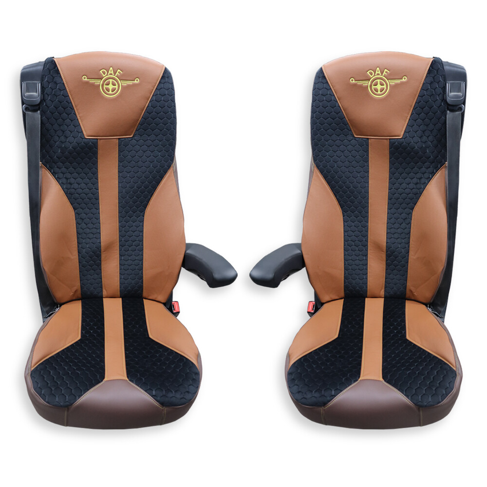 Чохол на сидіння Enterprise DAF XF105 106 XG CF85 LF (2013-2024) чорно-коричневий