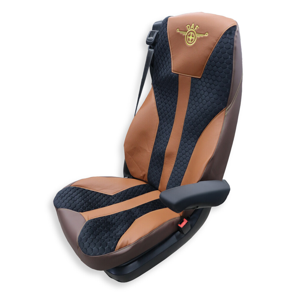 Чохол на сидіння Enterprise DAF XF105 106 XG CF85 LF (2013-2024) чорно-коричневий