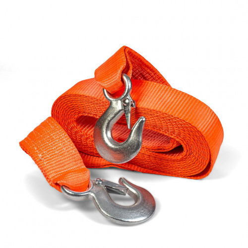 Трос буксир. 4м 100% полиэстер 6т с крючками