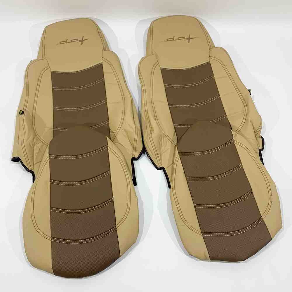 Чохол на сидіння DAF XF95 105 CF85 75 65 LF (2002-2012) перфор.шкіра беж.