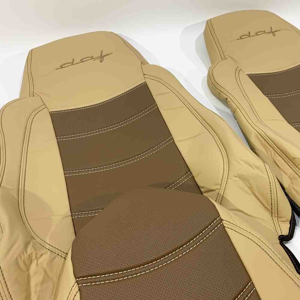 Чохол на сидіння DAF XF95 105 CF85 75 65 LF (2002-2012) перфор.шкіра беж.