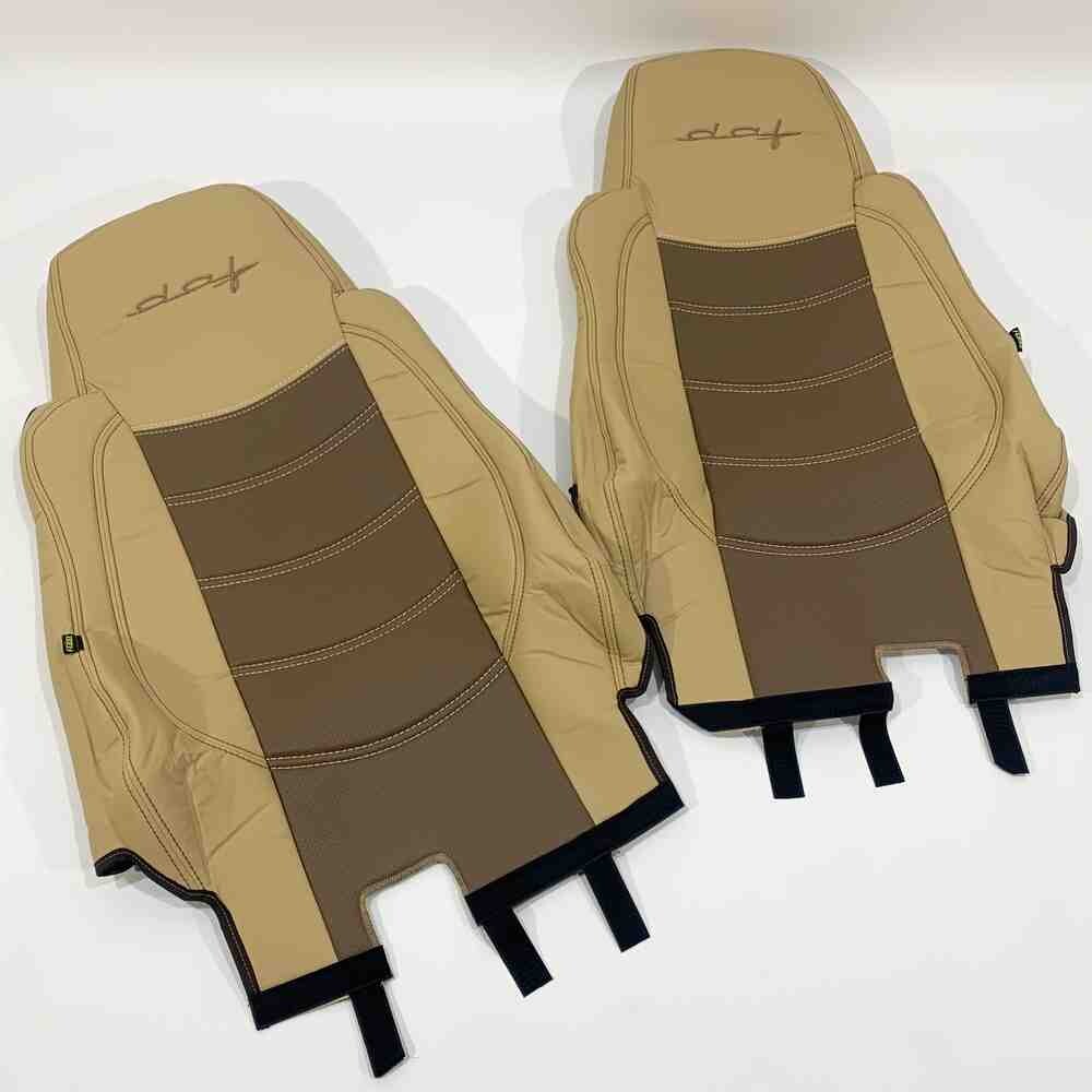 Чохол на сидіння DAF XF95 105 CF85 75 65 LF (2002-2012) перфор.шкіра беж.