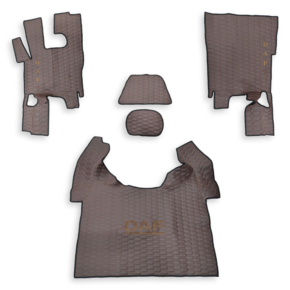 Килимок Екошкіра DAF XF105 2005-2013; АКПП, Коричневий, АСП