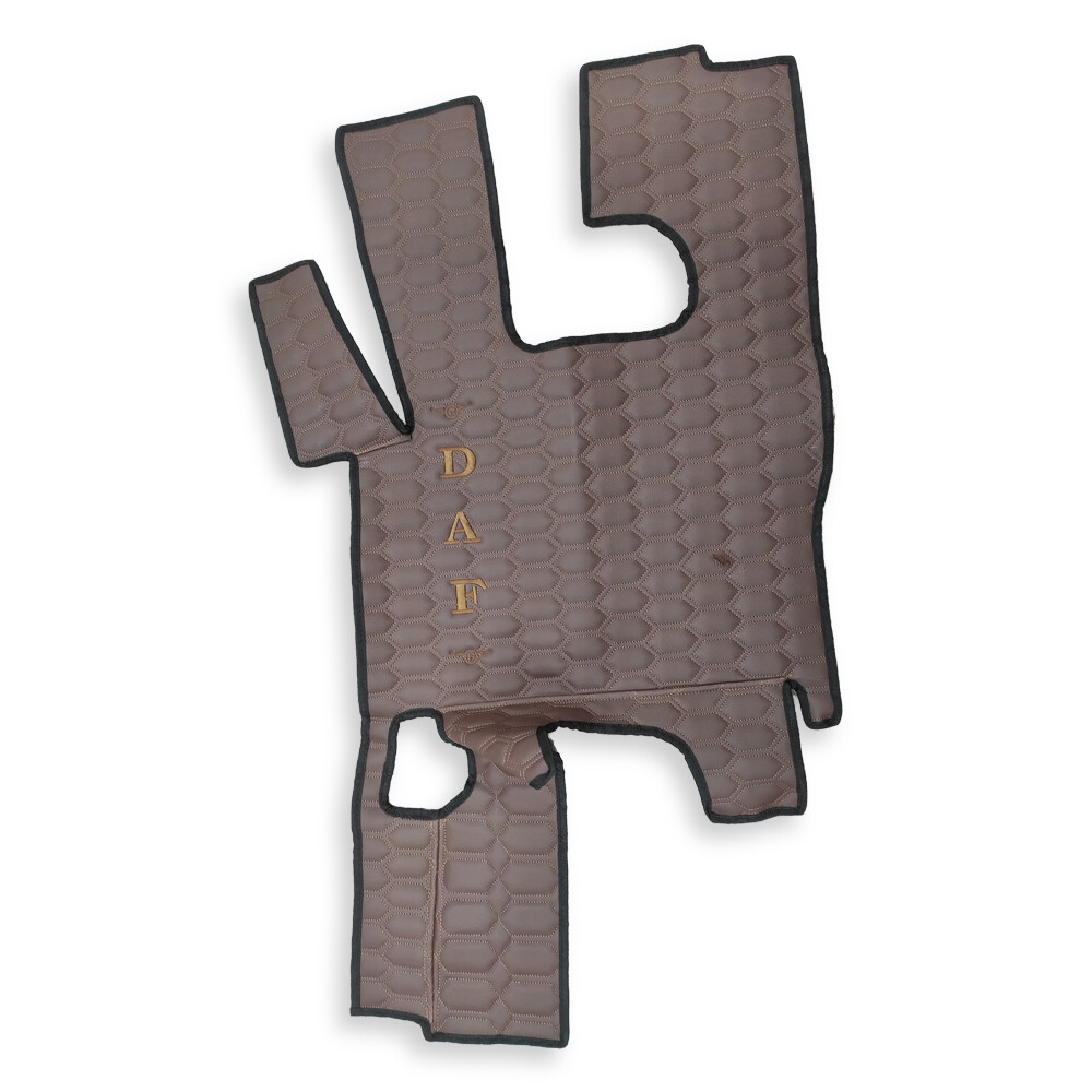 Килимок Екошкіра DAF XF105 2005-2013; АКПП, Коричневий, АСП