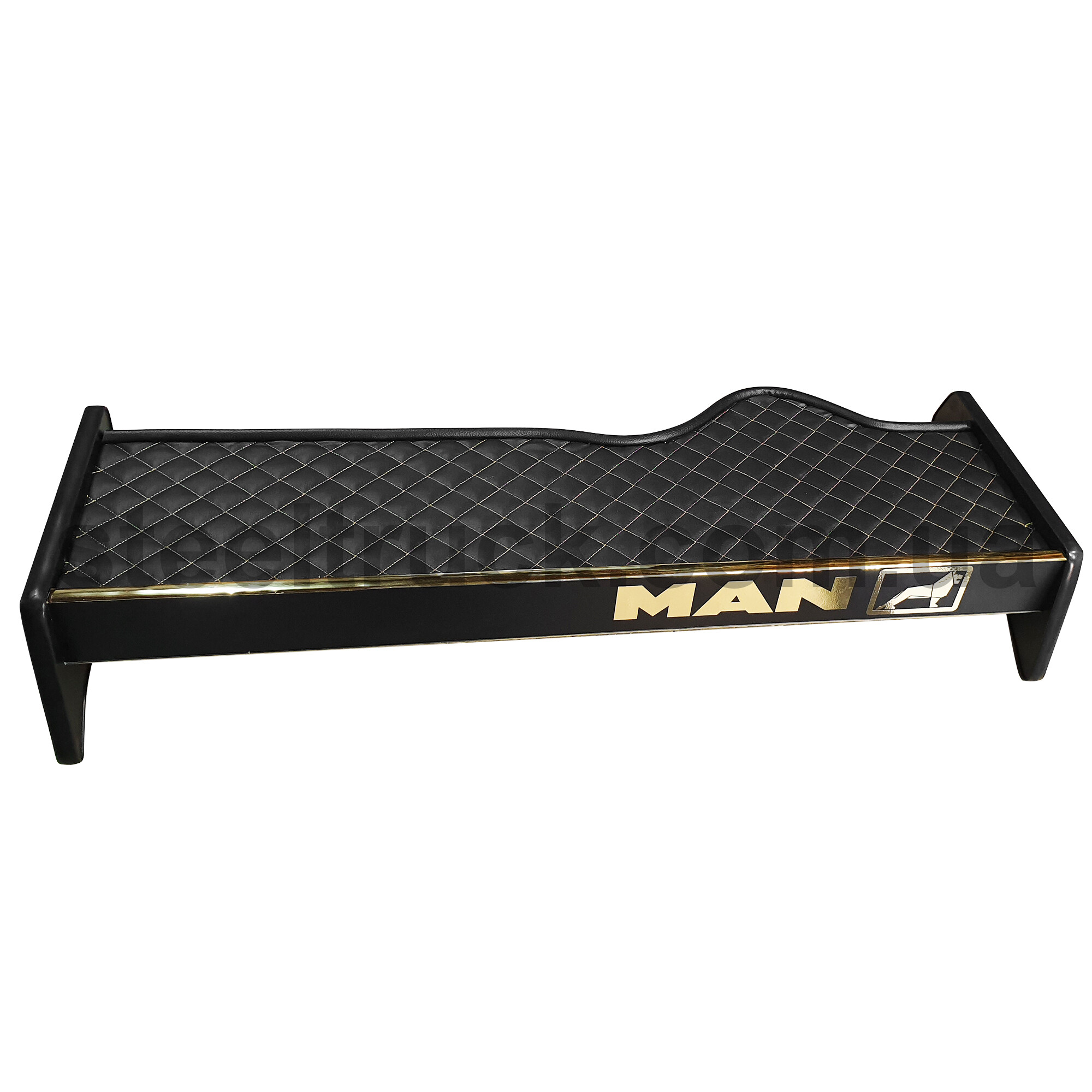 Полка кабины длинная MAN TGA XL черная\ST- Экокожа стёжка\ Полка кабины длинная MAN TGA XL черная\ST- Экокожа стёжка\