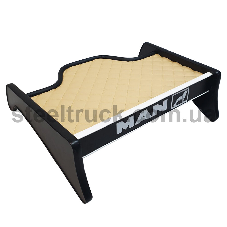 Полка кабины MAN TGA XL бежевая\ST- Экокожа стёжка\