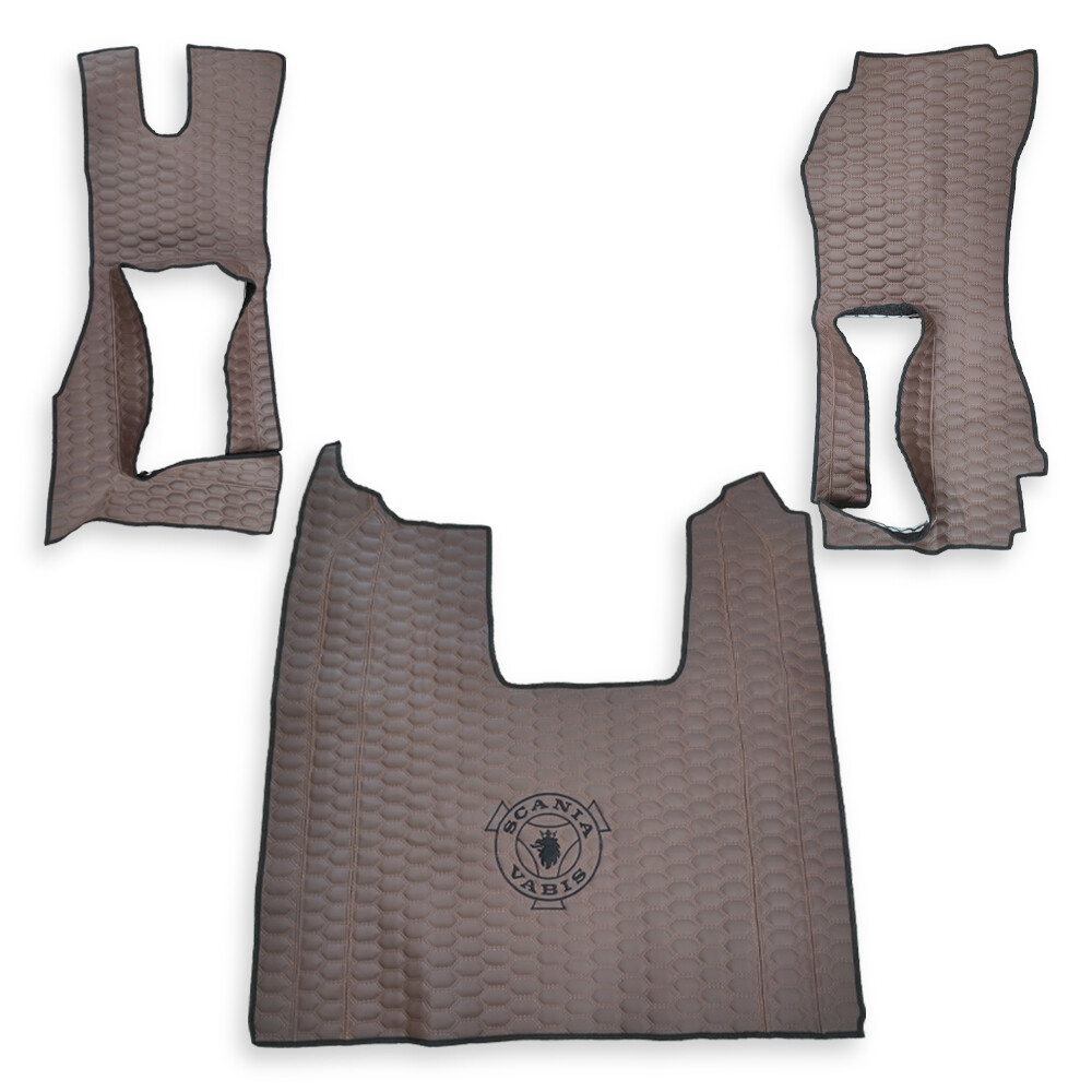 Коврик Экокожа SCANIA R с 2017; АКПП, коричневый, АСП