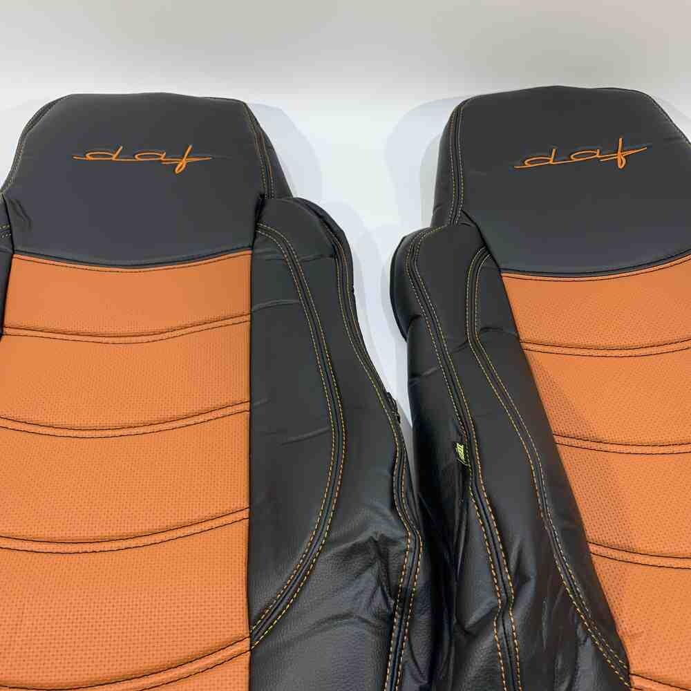 Чохол на сидіння DAF XF95 105 CF85 75 65 LF (2002-2012) перфор.шкіра коричн.