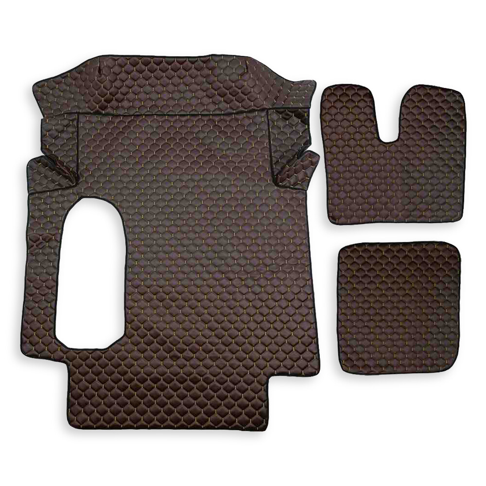 Коврик Экокожа MAN TGA XXL 2000-2011; АКПП,МКПП,  коричневый,