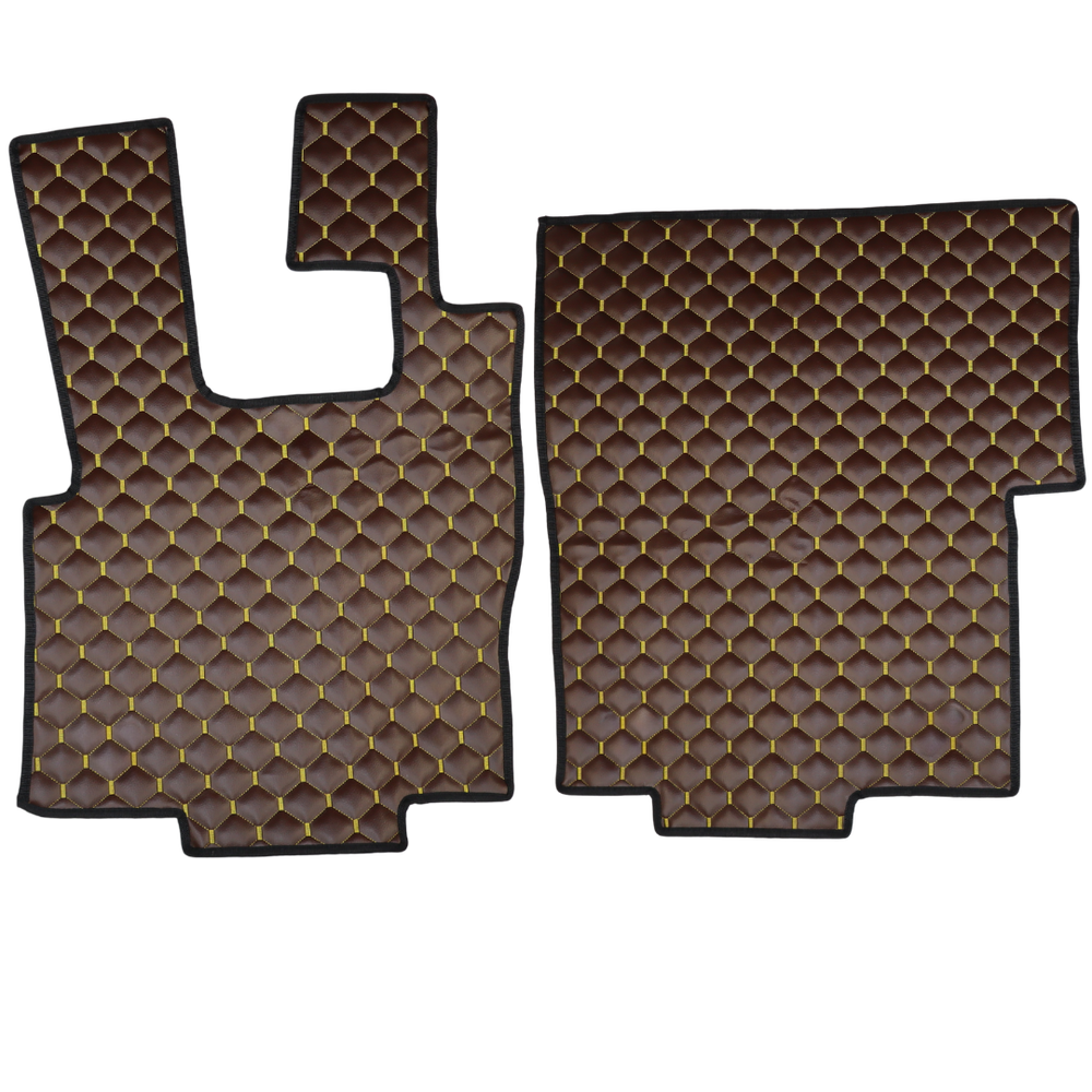 Килимок Екошкіра DAF XF105 2005-2013; МКПП, коричневий,