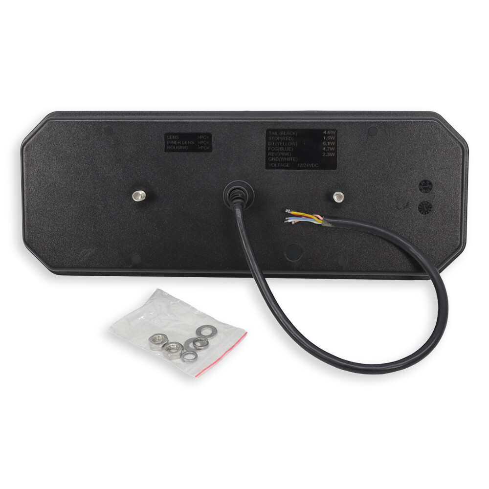 Ліхтар задній FERZE 350х131х35 \лів.\ біг.указ.повороту, каб. без підсв. ном.