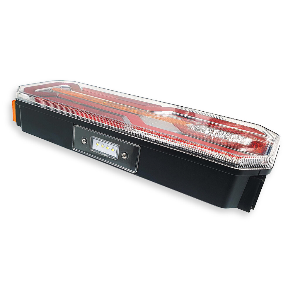 Фонарь задний FERZE 350х131х60 \лев.\ бег.указ.поворота , каб. подсв. ном. Фонарь задний FERZE 350х131х60 \лев.\ бег.указ.поворота , каб. подсв. ном.