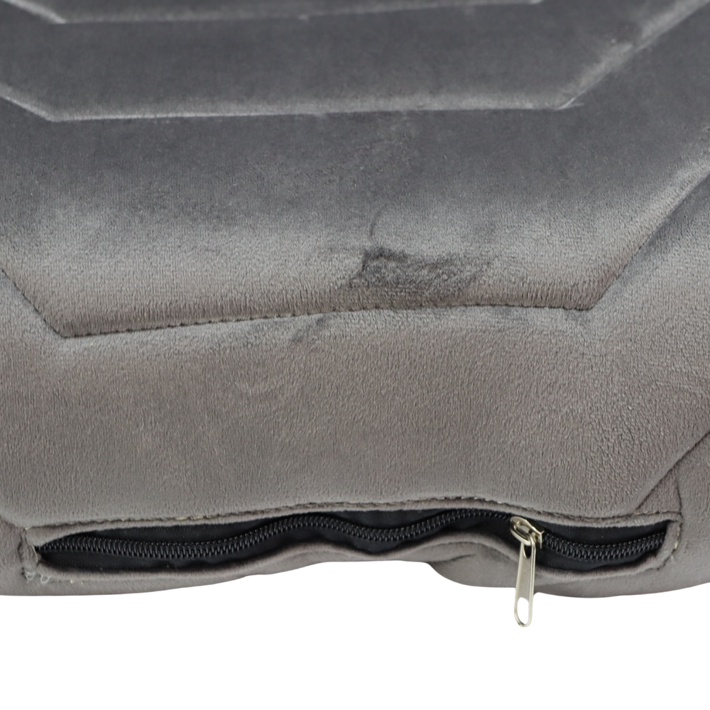 Чохол на сидіння Twin MAN TGX,TGA,TGL,TGM,TGS; (2007-2020) 1 ремінь, водій (Низький) пасажир (Високий) сірий велюр-сіра шкіра