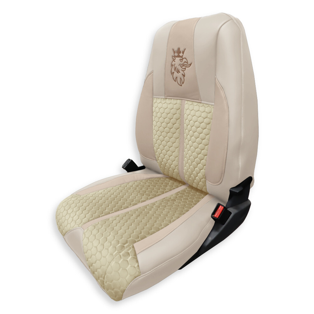 Чехол на сиденья Enterprise SCANIA R,G,P (2004-2017) водит. пилот - пасс. складное,  бежевый