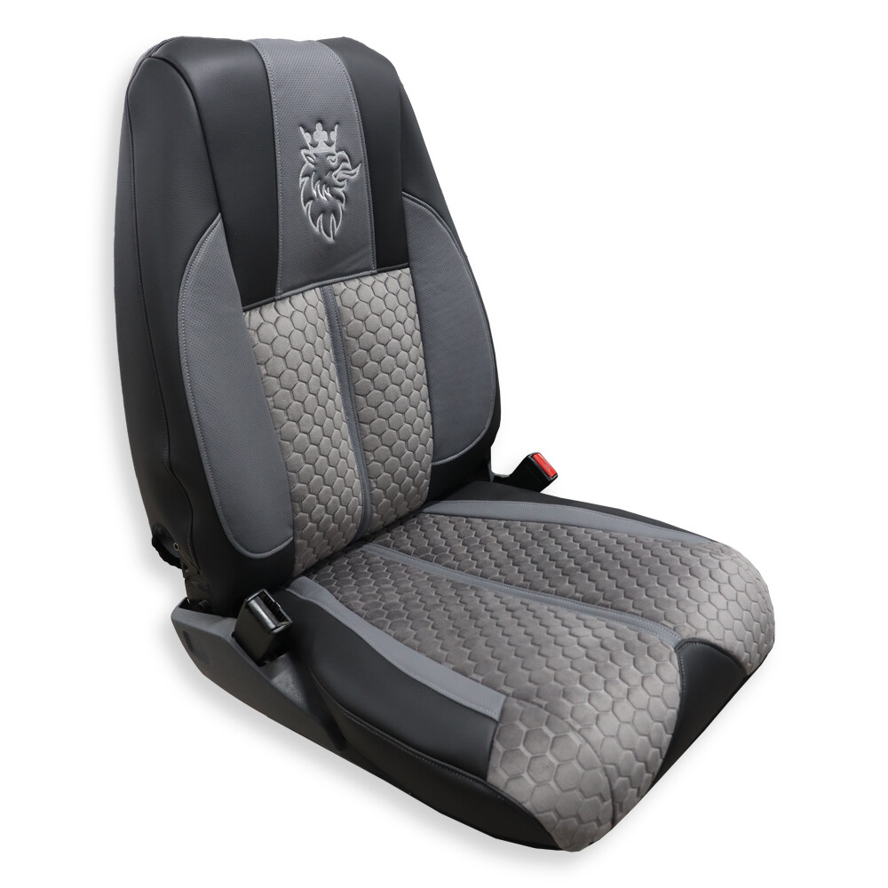Чохол на сидіння Enterprise SCANIA R,G,P (2004-2017) водій пілот - пас. складне,  сірий