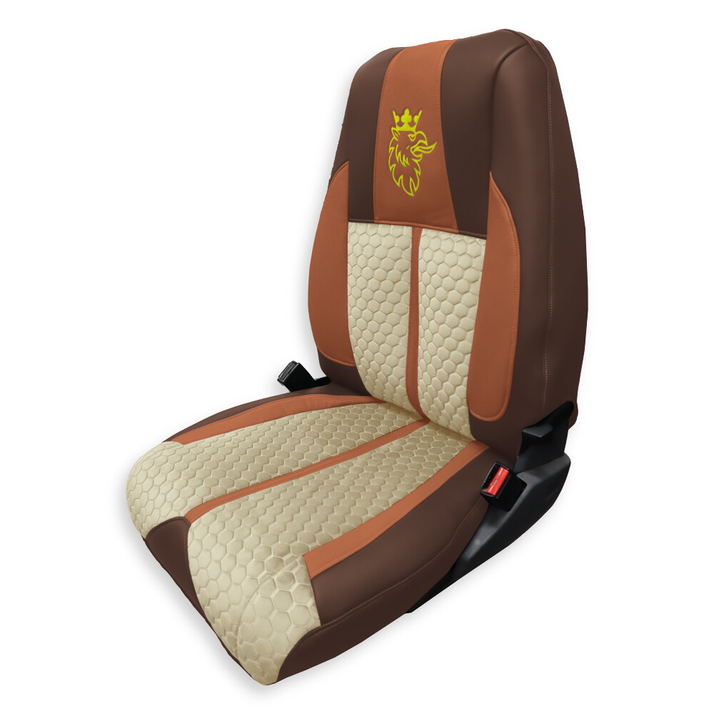Чохол на сидіння Enterprise SCANIA R,G,P (2004-2017) водій пілот - пас. складне,  бежевий