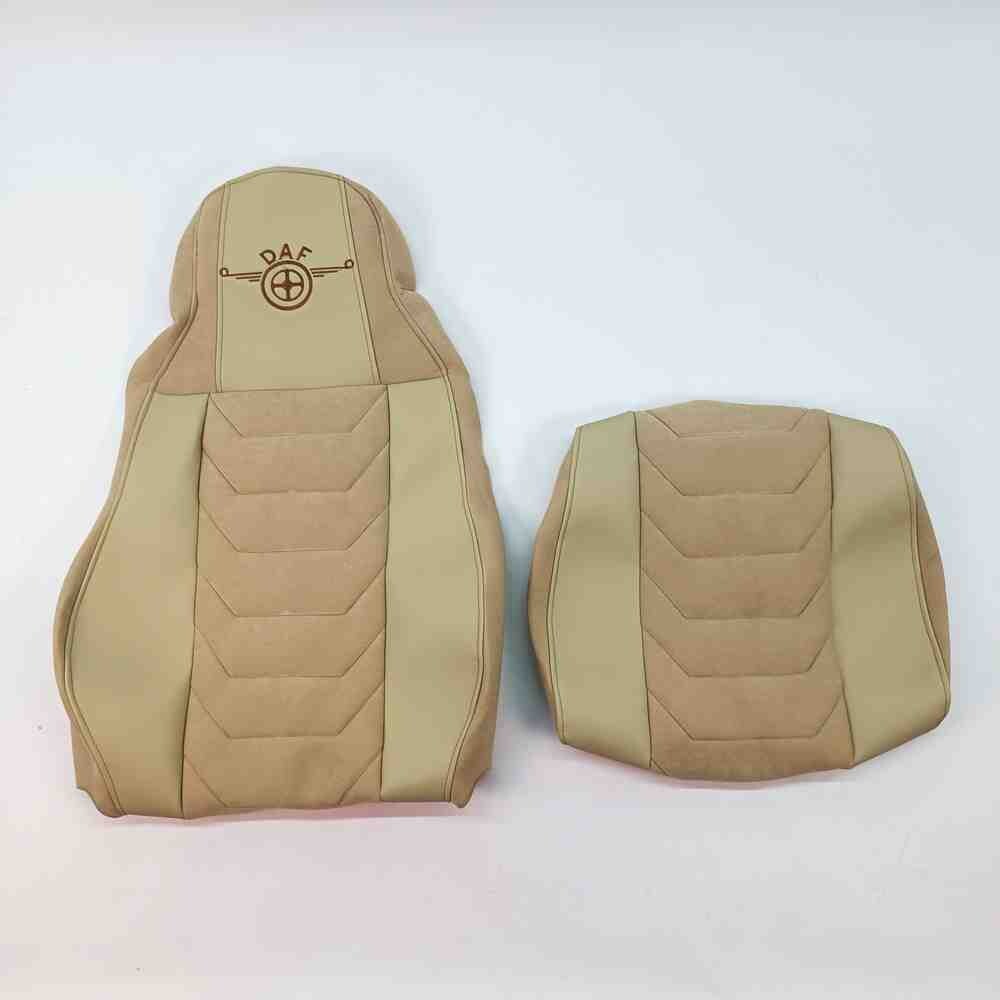 Чехол на сиденья Chess DAF XF95 105 CF85 75 65 LF (2002-2012) кожа- велюр бежевый. Чехол на сиденья Chess DAF XF95 105 CF85 75 65 LF (2002-2012) кожа- велюр бежевый.