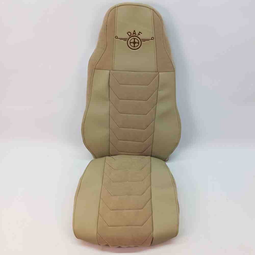 Чехол на сиденья Chess DAF XF95 105 CF85 75 65 LF (2002-2012) кожа- велюр бежевый. Чехол на сиденья Chess DAF XF95 105 CF85 75 65 LF (2002-2012) кожа- велюр бежевый.